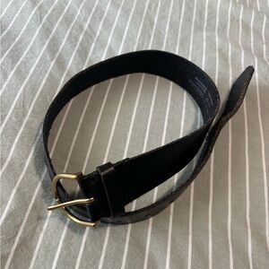 American Eagle Outfitters Black Belt with Gold Buckle